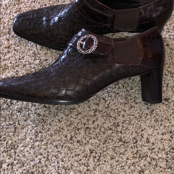 Brighton brown leather Trot booties size 7.5 - Picture 3 of 4